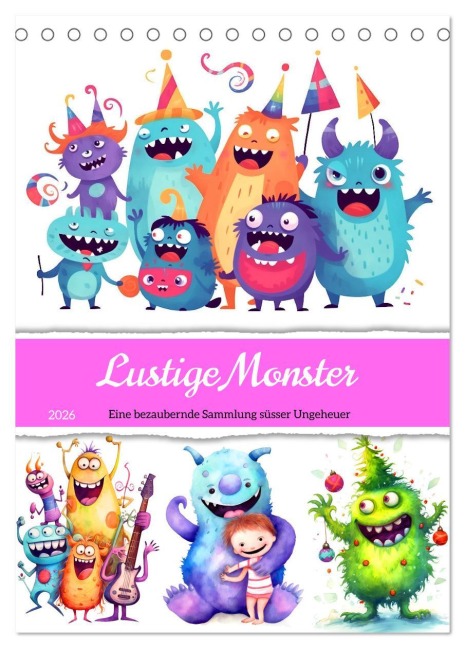 Lustige Monster - Eine bezaubernde Sammlung süsser Ungeheuer (Tischkalender 2026 DIN A5 hoch), CALVENDO Monatskalender - Anja Frost