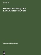 Cover-Bild zum Titel 'Die Inschriften des Landkreises Rügen' von ''