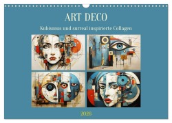 Cover-Bild zum Titel 'Art Deco. Kubismus und surreal inspirierte Collagen (Wandkalender 2026 DIN A3 quer), CALVENDO Monatskalender' von 'Rose Hurley'