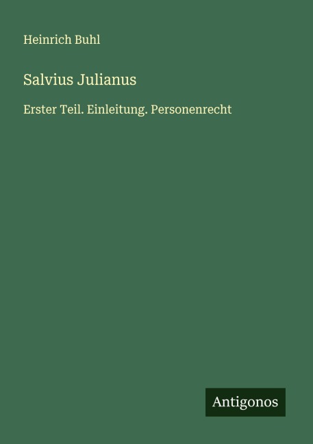 Salvius Julianus - Heinrich Buhl