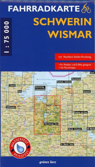 Fahrradkarte Schwerin - Wismar 1:75.000 - 