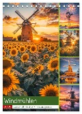Windmühlen - Zauberhaft mit einer KI in Szene gesetzt (Tischkalender 2025 DIN A5 hoch), CALVENDO Monatskalender - Steffen Gierok-Latniak