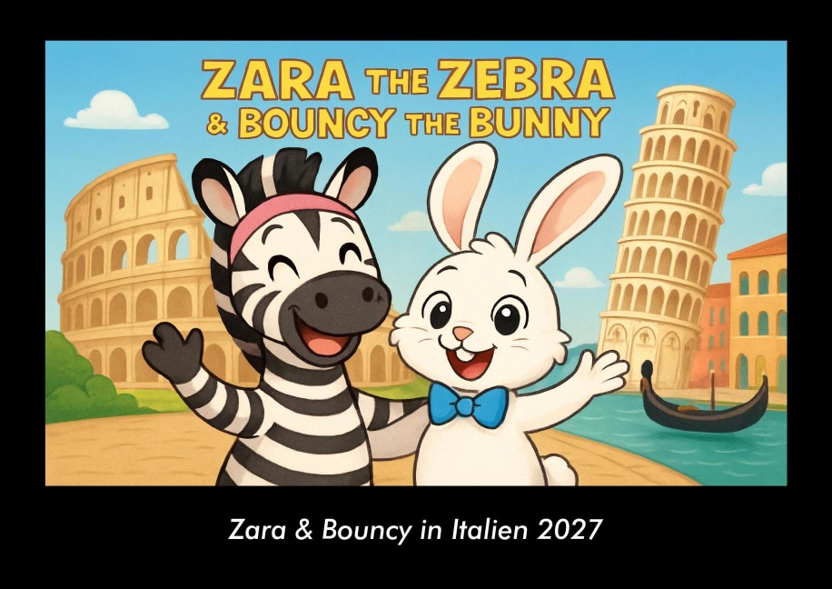Zara & Bouncy in Italien 2027 Fotokalender DIN A3 - Tobias Schmitt, Kevin Heber