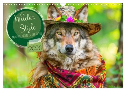 Cover-Bild zum Titel 'Wilder Style. Modische Wölfe in der Natur (Wandkalender 2026 DIN A3 quer), CALVENDO Monatskalender' von 'Rose Hurley'