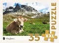 Cover-Bild zum Titel 'Demenz-Puzzle: Alpen. Das Demenz-Puzzle-Spiel mit 35 Puzzle-Teilen im XXL-Format.' von ''