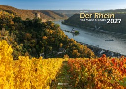 Cover-Bild zum Titel 'Der Rhein von Mainz bis Köln 2027 Bildkalender A3 Spiralbindung' von ''