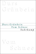 Cover-Bild zum Titel 'Vom Schnee oder Descartes in Deutschland' von 'Durs Grünbein'