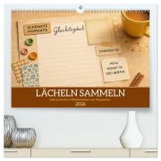Cover-Bild zum Titel 'Lächeln sammeln - Dein persönlicher Glückskalender zum Mitgestalten (hochwertiger Premium Wandkalender 2026 DIN A2 quer), Kunstdruck in Hochglanz' von 'Fred Schimak'