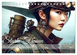 Cover-Bild zum Titel 'Starke Frauen - Steampunk Lebenswelten (Tischkalender 2026 DIN A5 quer), CALVENDO Monatskalender' von 'Drachenkind-Fotografie Drachenkind-Fotografie'