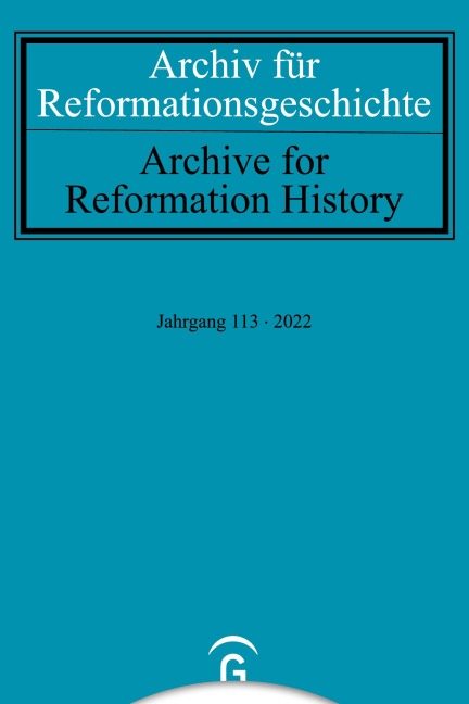 Archiv für Reformationsgeschichte - Aufsatzband - 