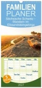Cover-Bild zum Titel 'Familienplaner 2027 - Sächsische Schweiz - Wandern im Elbsandsteingebirge mit 5 Spalten (Wandkalender, 21 x 45 cm) CALVENDO' von 'Benjamin Bisanz'