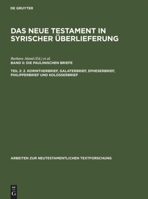 2. Korintherbrief, Galaterbrief, Epheserbrief, Philipperbrief und Kolosserbrief - 