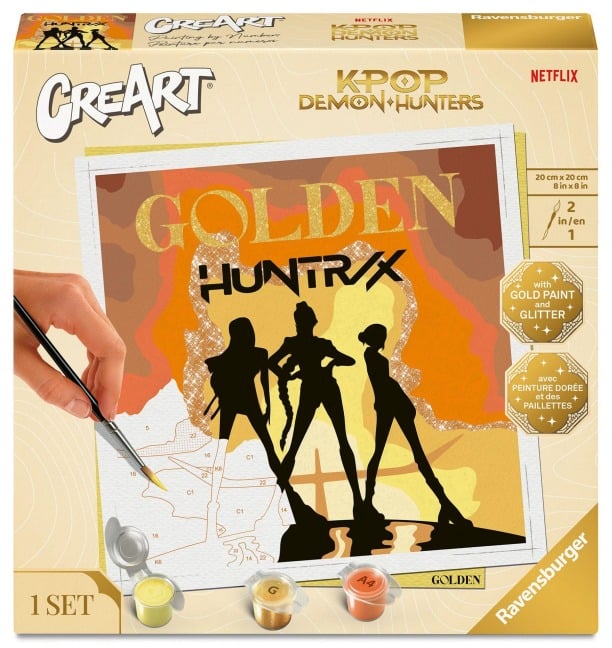 CreArt, Malen nach Zahlen Adults Trend - Special Edition Golden KPop Demon Hunters - 