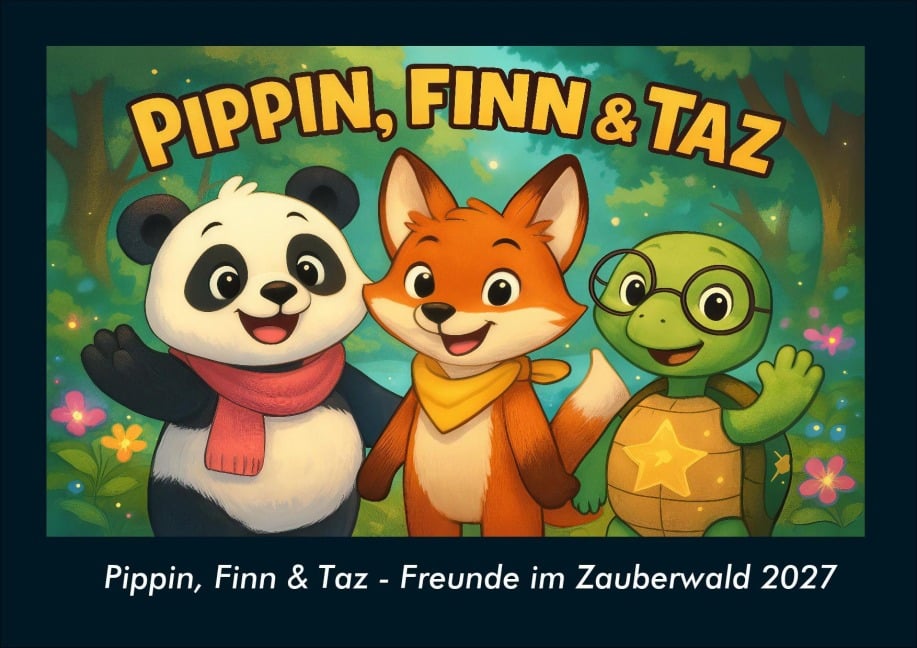 Pippin, Finn & Taz - Freunde im Zauberwald 2027 Fotokalender DIN A4 - Tobias Schmitt, Kevin Heber