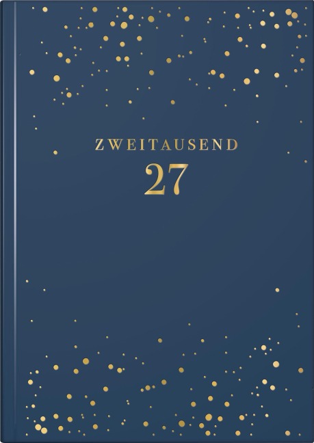 rido/idé 7021503727 Buchkalender Premium Young Line 2027 "Starry Night" A5, Kunstleder - 