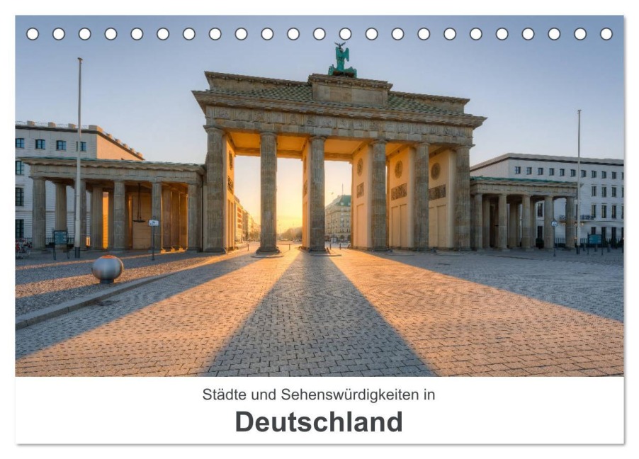 Städte und Sehenswürdigkeiten in Deutschland (Tischkalender 2025 DIN A5 quer), CALVENDO Monatskalender - Michael Valjak