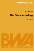 Cover-Bild zum Titel 'Der Bausparvertrag' von 'Achim Zink'