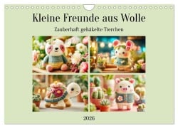 Cover-Bild zum Titel 'Kleine Freunde aus Wolle. Zauberhaft gehäkelte Tierchen (Wandkalender 2026 DIN A4 quer), CALVENDO Monatskalender' von 'Rose Hurley'