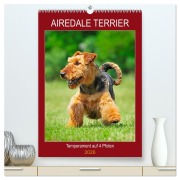 Cover-Bild zum Titel 'Airedale Terrier - Temperament auf 4 Pfoten (hochwertiger Premium Wandkalender 2026 DIN A2 hoch), Kunstdruck in Hochglanz' von 'Sigrid Starick'