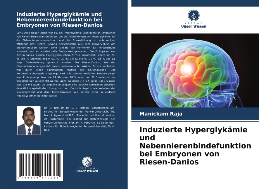 Induzierte Hyperglykämie und Nebennierenbindefunktion bei Embryonen von Riesen-Danios - Manickam Raja