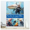 Tauchen im ewigen Blau. Eine Aquarell-Reise in die Tiefen der Meere (hochwertiger Premium Wandkalender 2025 DIN A2 hoch), Kunstdruck in Hochglanz - Rose Hurley