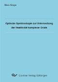 Cover-Bild zum Titel 'Optische Spektroskopie zur Untersuchung der Reaktivität komplexer Oxide' von ''