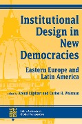 Cover-Bild zum Titel 'Institutional Design In New Democracies' von 'Arend Lijphart'