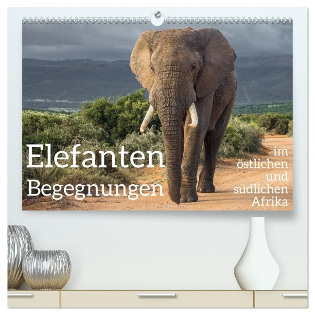 Elefanten Begegnungen im östlichen und südlichen Afrika (hochwertiger Premium Wandkalender 2026 DIN A2 quer), Kunstdruck in Hochglanz - Rsiemer Rsiemer