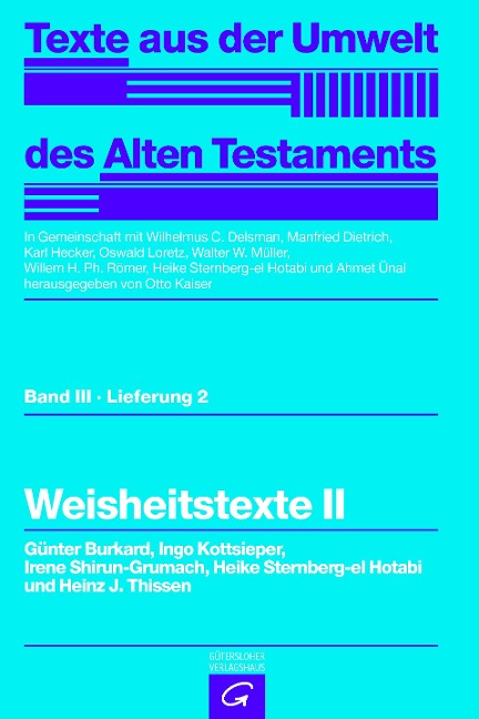 Weisheitstexte II - Burkard Günter, Ingo Kottsieper, Irene Shirun-Grumach, Heike Sternberg-El Hotabi, Heinz Thissen