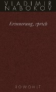 Cover-Bild zum Titel 'Gesammelte Werke 22. Erinnerung, sprich' von 'Vladimir Nabokov'