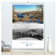 Cover-Bild zum Titel 'Bielefelder Fotomotive heute und damals mit historischen Ereignissen (hochwertiger Premium Wandkalender 2026 DIN A2 hoch), Kunstdruck in Hochglanz' von 'Wolf Kloss'