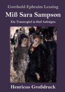 Cover-Bild zum Titel 'Miß Sara Sampson (Großdruck)' von 'Gotthold Ephraim Lessing'