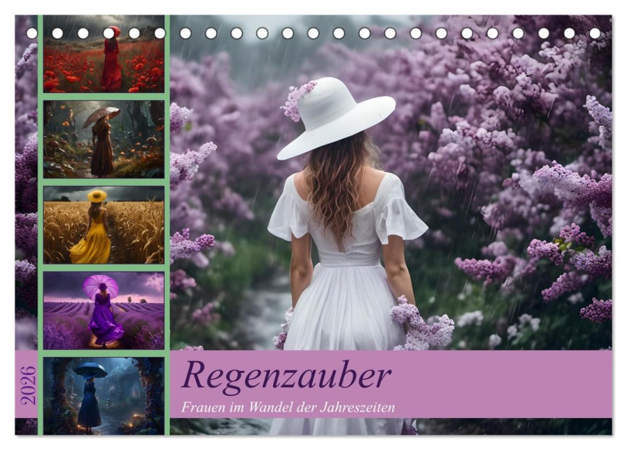 Regenzauber - Frauen im Wandel der Jahreszeiten (Tischkalender 2026 DIN A5 quer), CALVENDO Monatskalender - Babett Paul - Babetts Bildergalerie