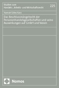 Cover-Bild zum Titel 'Das Beschlussmängelrecht der Personenhandelsgesellschaften und seine Auswirkungen auf GmbH und Verein' von 'Hannah Céline Kunz'