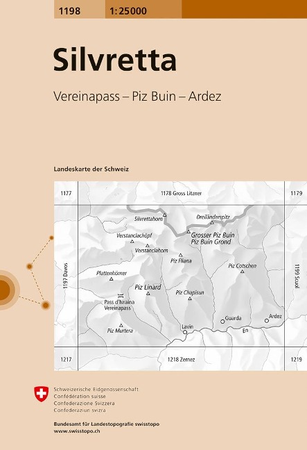 Swisstopo 1 : 25 000 Silvretta - 