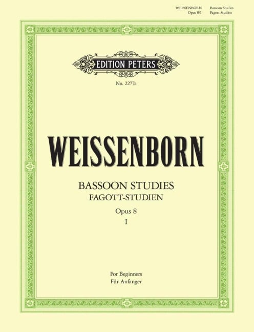 Fagott-Studien, Heft 1: Für Anfänger op. 8 - Julius Weissenborn