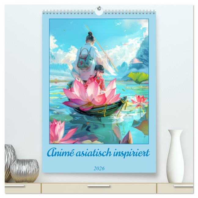 Animé asiatisch inspiriert (hochwertiger Premium Wandkalender 2026 DIN A2 hoch), Kunstdruck in Hochglanz - Liselotte Brunner-Klaus