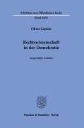 Cover-Bild zum Titel 'Rechtswissenschaft in der Demokratie' von 'Oliver Lepsius'