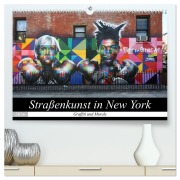 Cover-Bild zum Titel 'Straßenkunst in New York - Graffiti und Murals (hochwertiger Premium Wandkalender 2026 DIN A2 quer), Kunstdruck in Hochglanz' von 'Gro Gro'