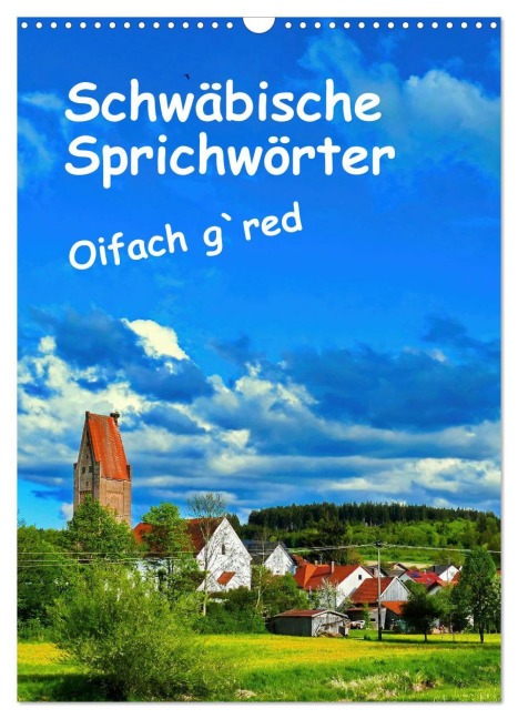 Schwäbische Sprichwörter Oifach g`redt (Wandkalender 2026 DIN A3 hoch), CALVENDO Monatskalender - Herbert Böck