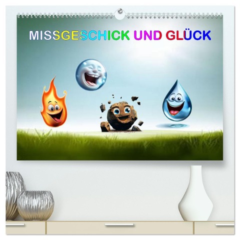 Missgeschick und Glück (hochwertiger Premium Wandkalender 2024 DIN A2 quer), Kunstdruck in Hochglanz - Ingrid Besenböck