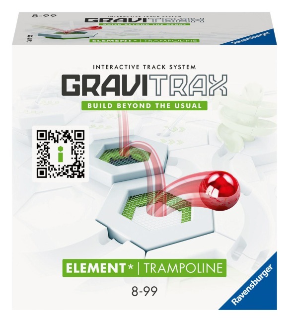 Ravensburger GraviTrax Element Trampolin - Zubehör für das Kugelbahnsystem. Kombinierbar mit allen GraviTrax Produktlinien, Starter-Sets, Extensions und Elements, Konstruktionsspielzeug ab 8 Jahren - 