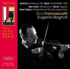 Sonate op.108,Partita BWV 1002,Sonata In G,Tzigan - Zino/Bagnoli Francescatti