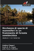 Ricchezza di specie di mammiferi in un frammento di foresta semidecidua - Andrea Chaguri, Karla A. R. Lopes, Julio Cesar Voltolini