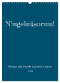 Ningelnäsorum! Mundart und Dialekt Kalender Sachsen (Wandkalender 2025 DIN A3 hoch), CALVENDO Monatskalender - Sächsmaschine Sächsmaschine