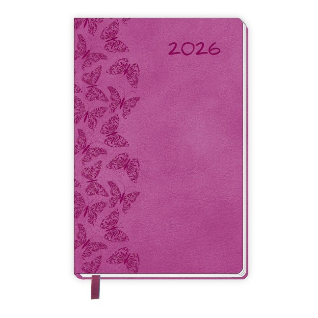 Trötsch Taschenkalender A7 Soft Touch Schmetterlinge 2026 - 