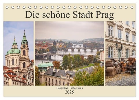 Die schöne Stadt Prag (Tischkalender 2025 DIN A5 quer), CALVENDO Monatskalender - Thomas Deter