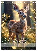 Tierkinder im Zauberwald (Tischkalender 2025 DIN A5 hoch), CALVENDO Monatskalender - Renate Utz
