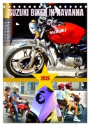 Cover-Bild zum Titel 'SUZUKI BIKER IN HAVANNA (Tischkalender 2026 DIN A5 hoch), CALVENDO Monatskalender' von 'Henning von Löwis of Menar'