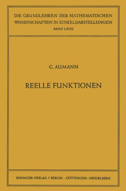 Reelle Funktionen - Georg Aumann